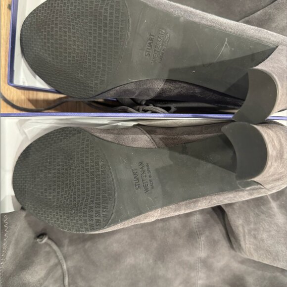 NEW WITH BOX: Stuart Weitzman Suede Over the Knee Highland Boots Size 10 US - Picture 2 of 5